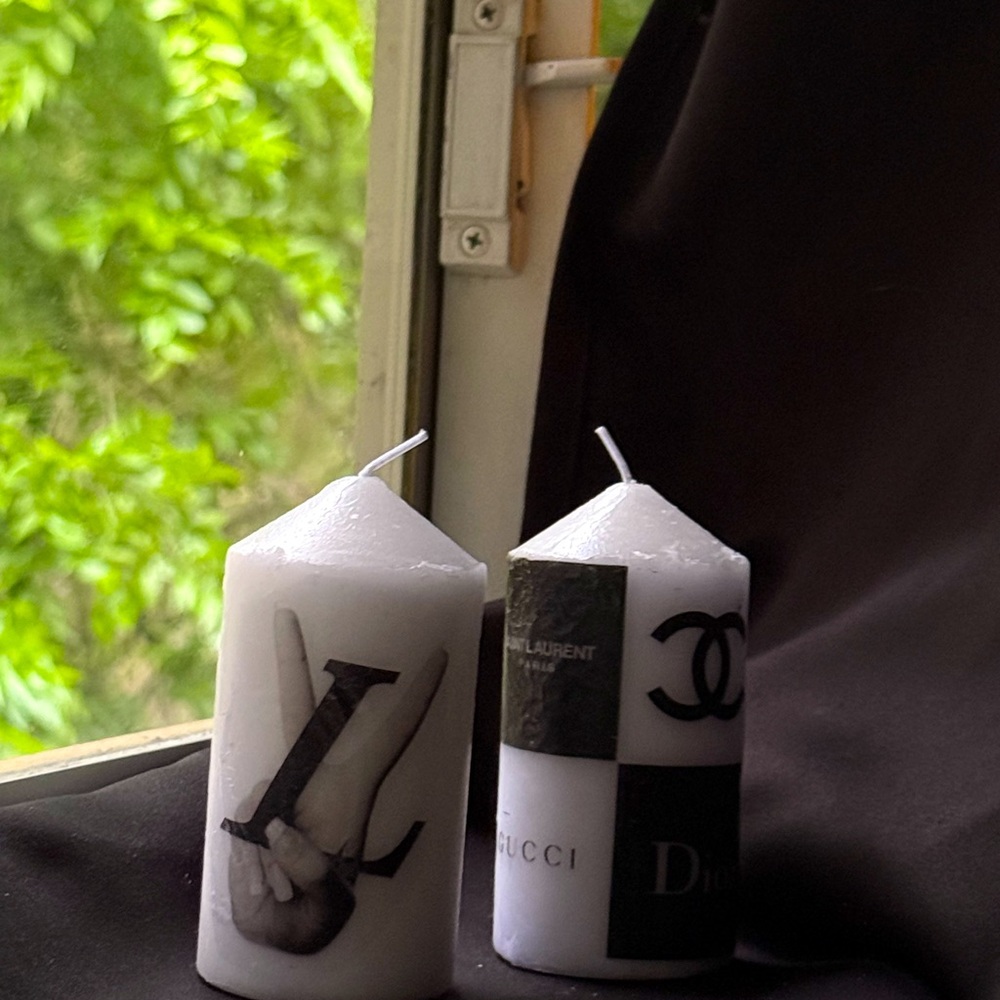 Custom - Set of Two (2) Custom Decorative Candles - Picture 2 of 12